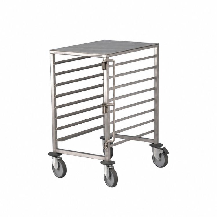 Carro bandejero inox bajo 8 estantes desmontable